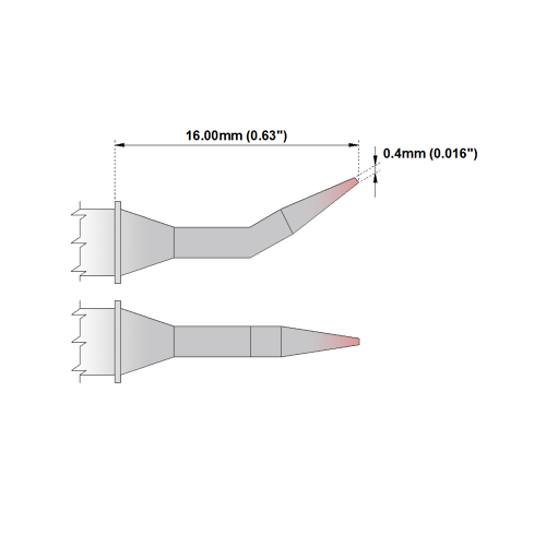 Tips M Series Bent sharp 30° 0.4mm (0.016"")