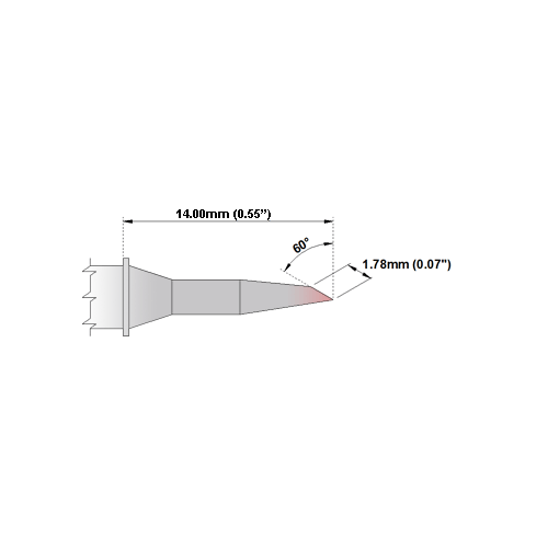 Pannes M Series Bevel 60° 1.68mm (0.07"")