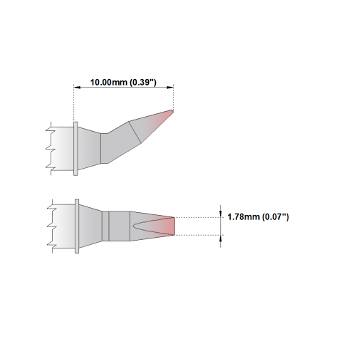 Pannes M Series Chisel Bent 30° 1.78mm (0.07"")